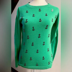 Talbots | ladies embellished anchor sweater. Size: XS